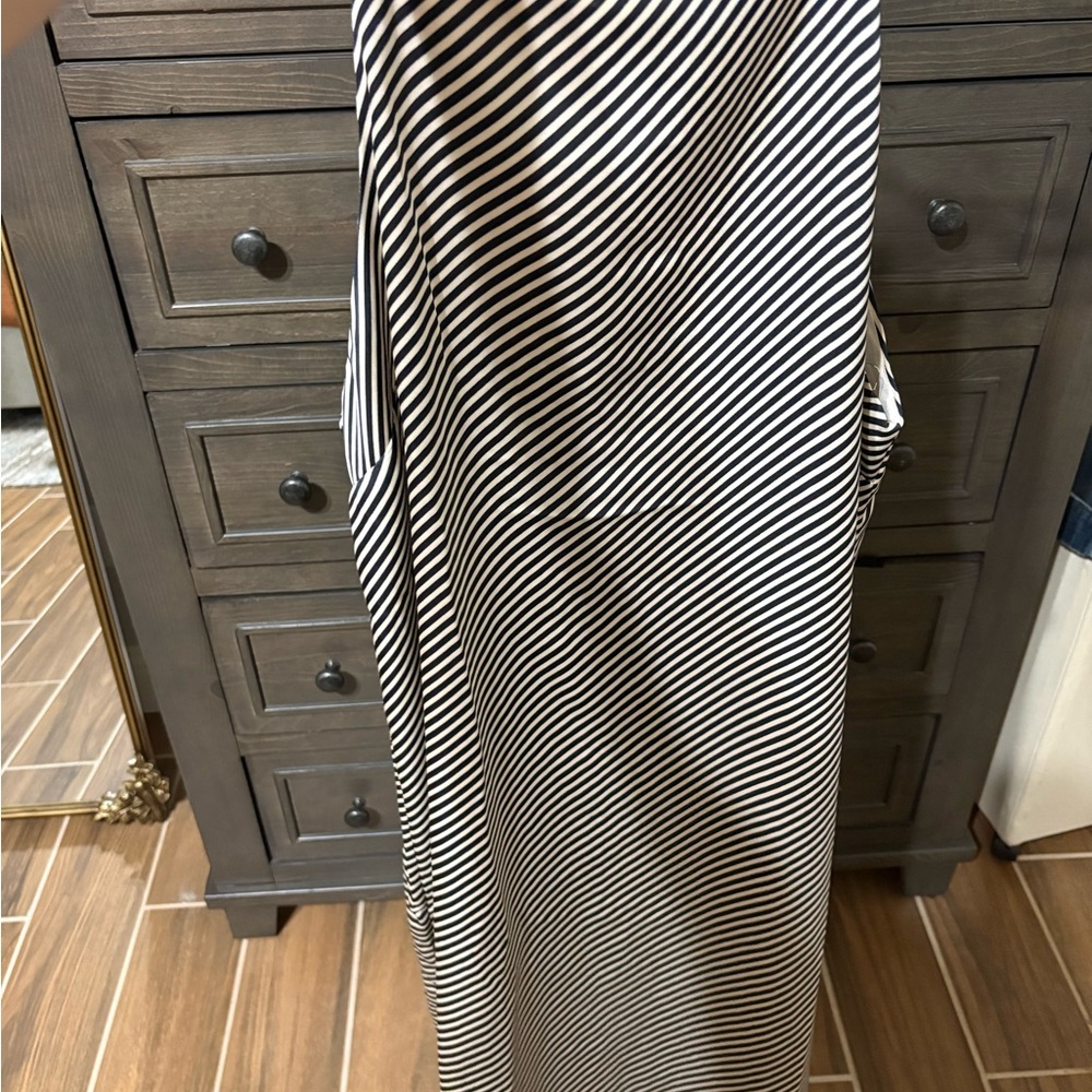 H&M Black and White Striped Dress